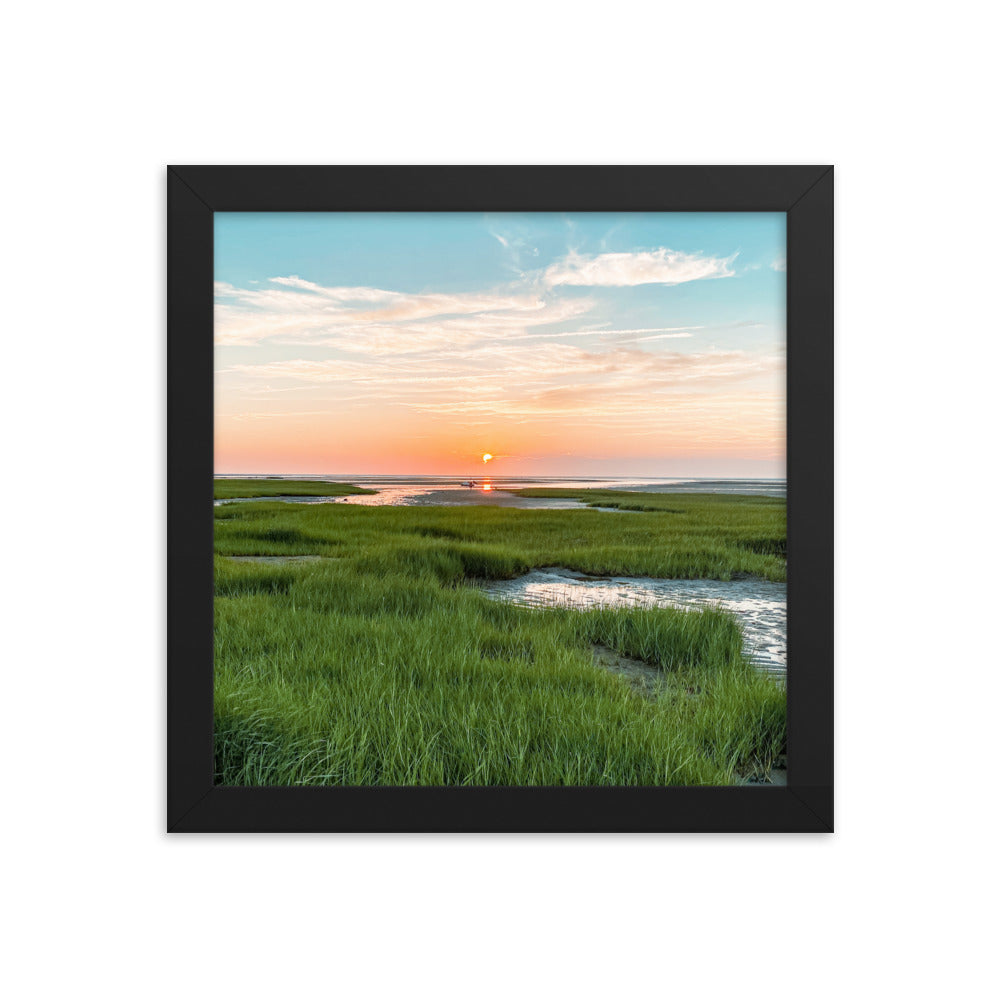Sunset on Mant's Landing, Cape Cod - Framed Print