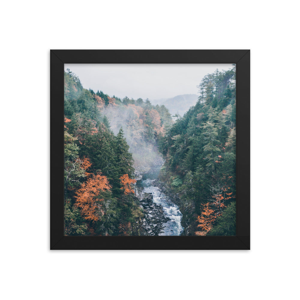 Fog Over Quechee Gorge, Vermont - Framed Print
