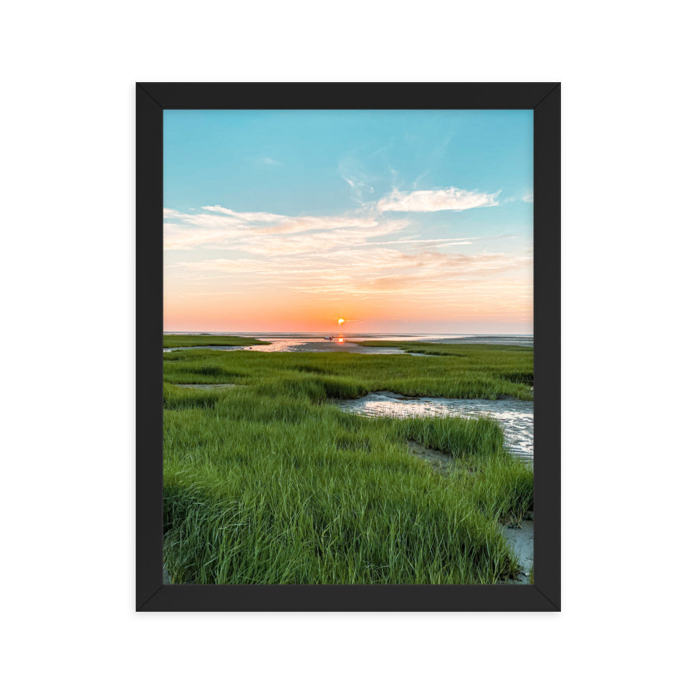 Sunset on Mant's Landing, Cape Cod - Framed Print