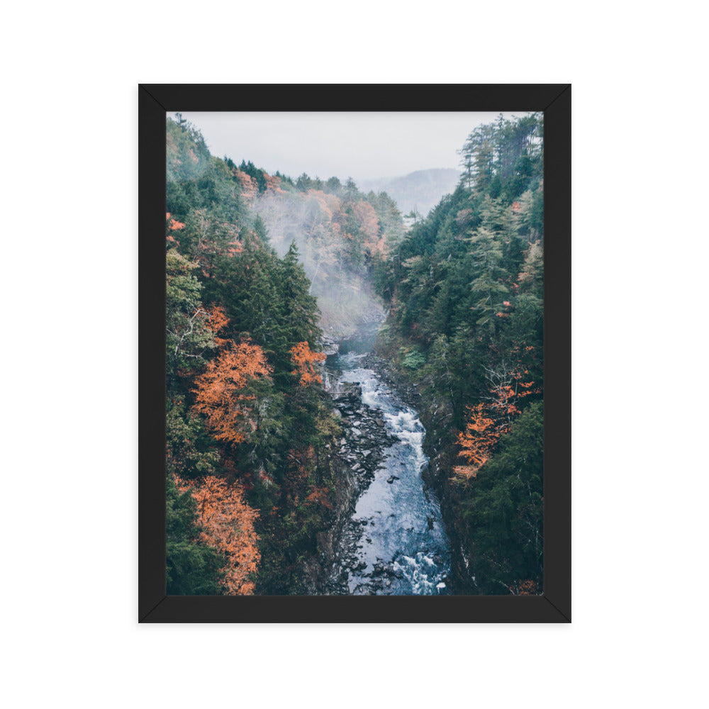 Fog Over Quechee Gorge, Vermont - Framed Print