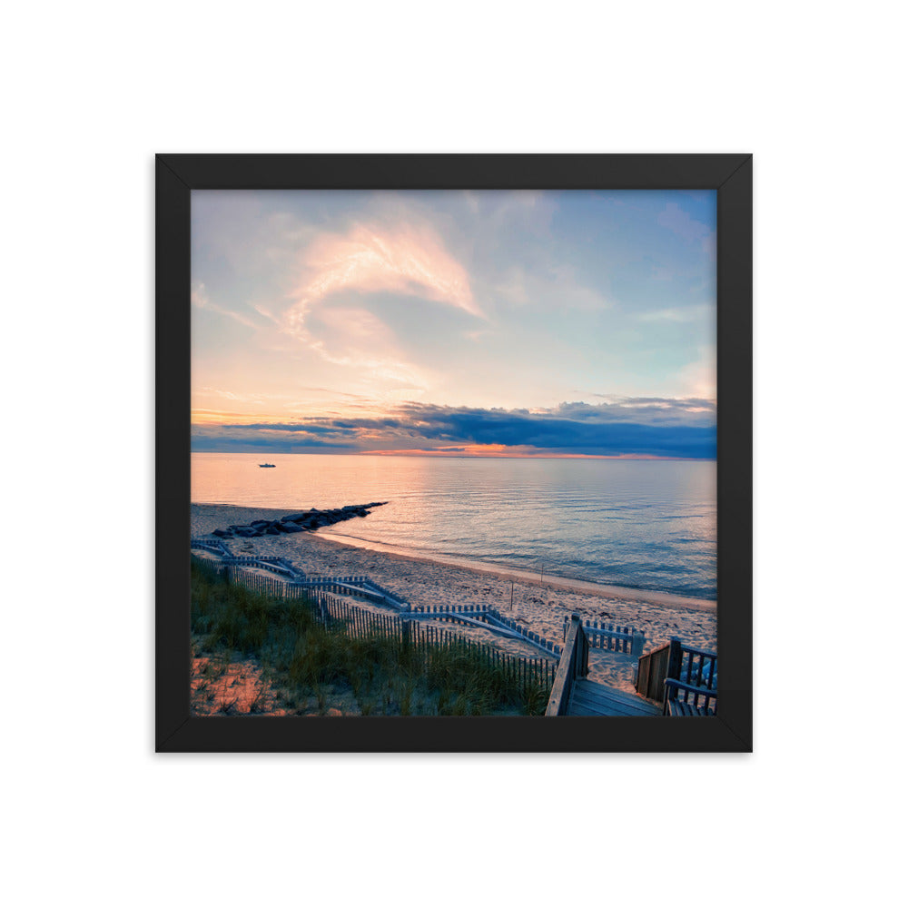 Dolphin Cloud Over Cape Cod Bay - Framed Print