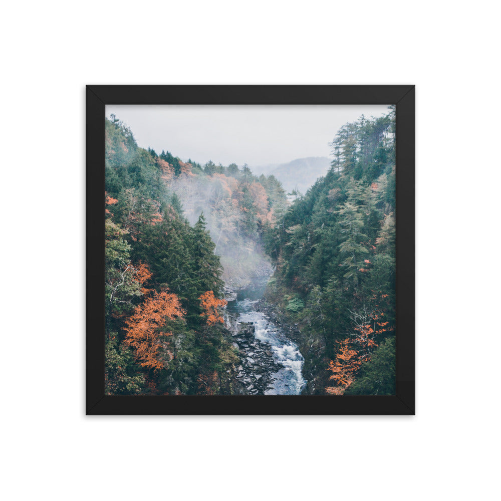 Fog Over Quechee Gorge, Vermont - Framed Print