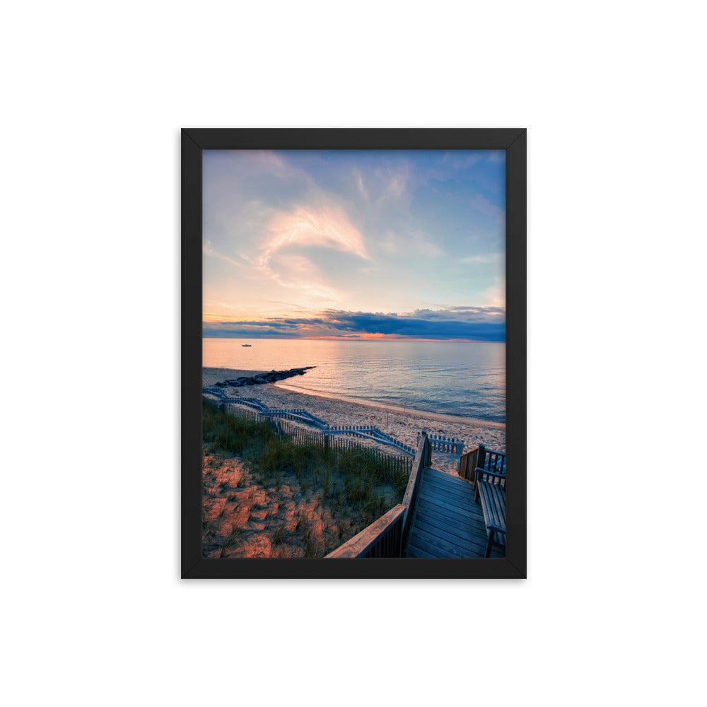 Dolphin Cloud Over Cape Cod Bay - Framed Print