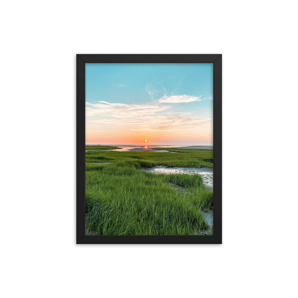 Sunset on Mant's Landing, Cape Cod - Framed Print