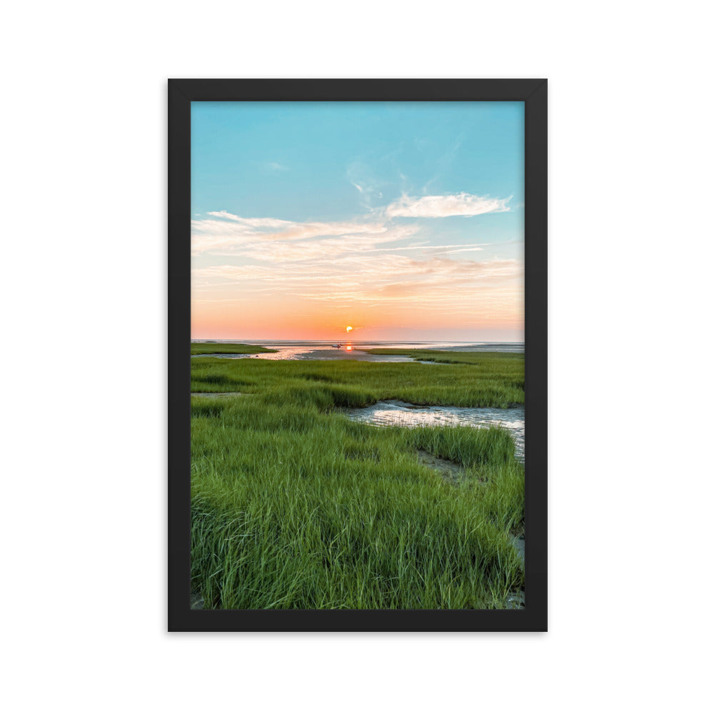 Sunset on Mant's Landing, Cape Cod - Framed Print