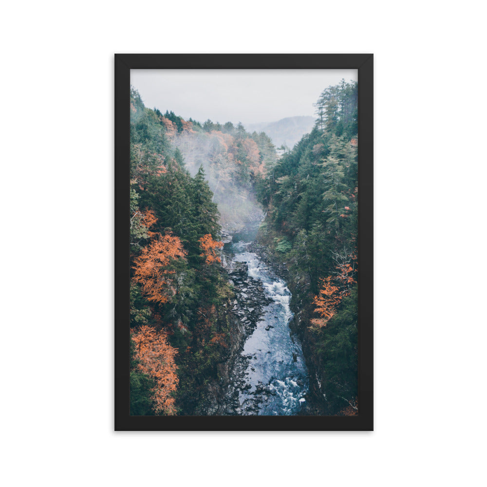 Fog Over Quechee Gorge, Vermont - Framed Print