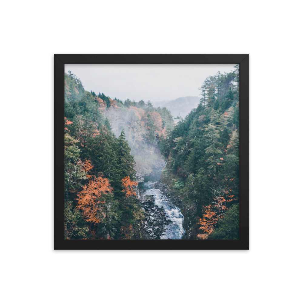 Fog Over Quechee Gorge, Vermont - Framed Print