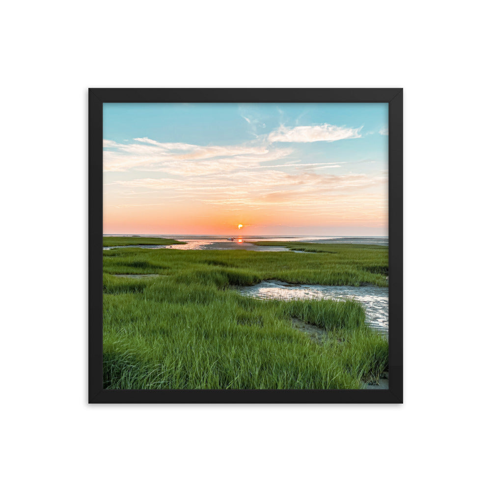 Sunset on Mant's Landing, Cape Cod - Framed Print