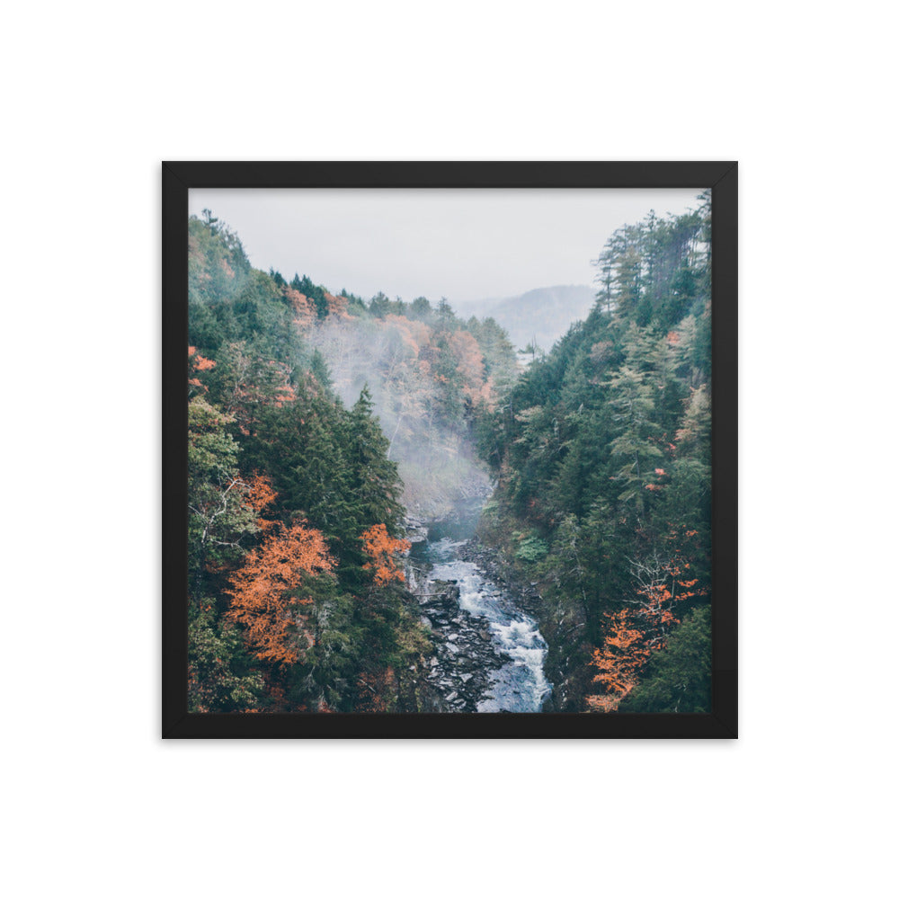 Fog Over Quechee Gorge, Vermont - Framed Print