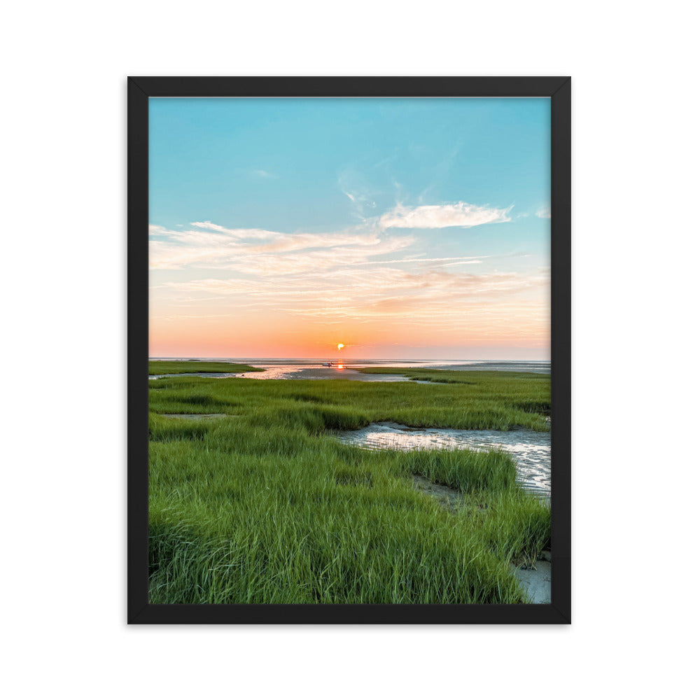 Sunset on Mant's Landing, Cape Cod - Framed Print