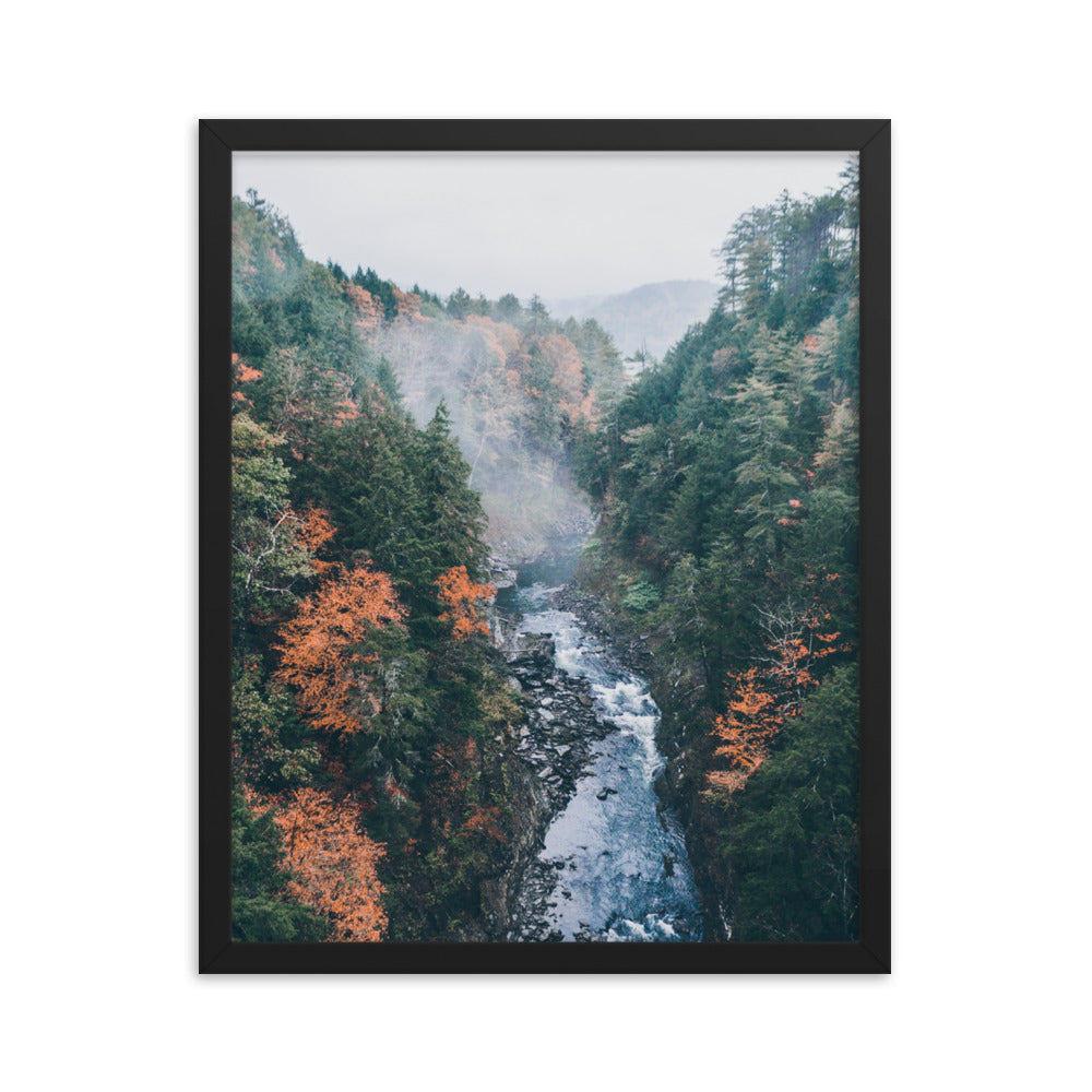 Fog Over Quechee Gorge, Vermont - Framed Print