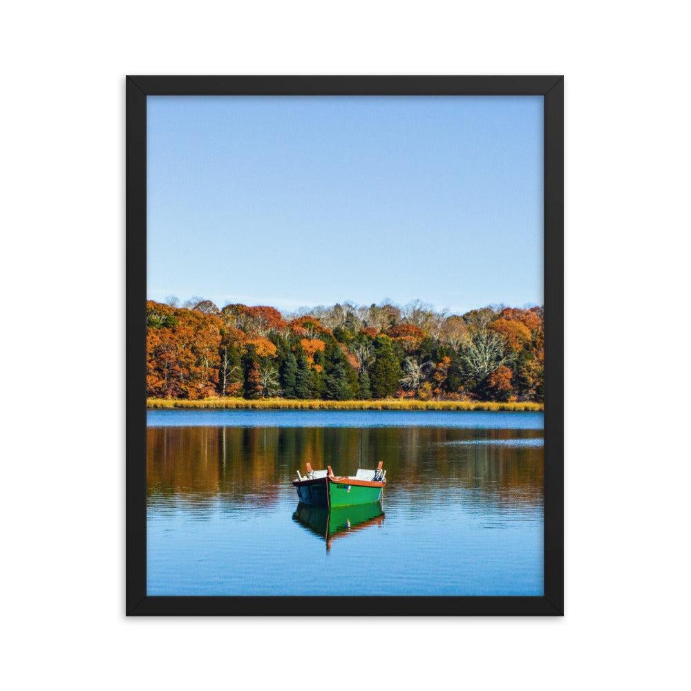 Boat on Salt Pond, Cape Cod - Framed Print