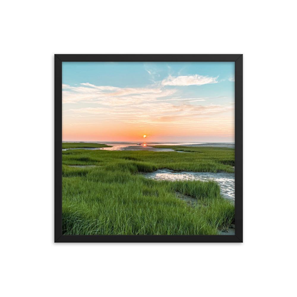 Sunset on Mant's Landing, Cape Cod - Framed Print
