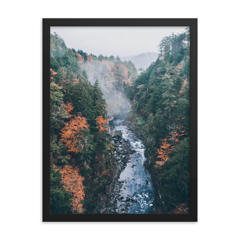 Fog Over Quechee Gorge, Vermont - Framed Print