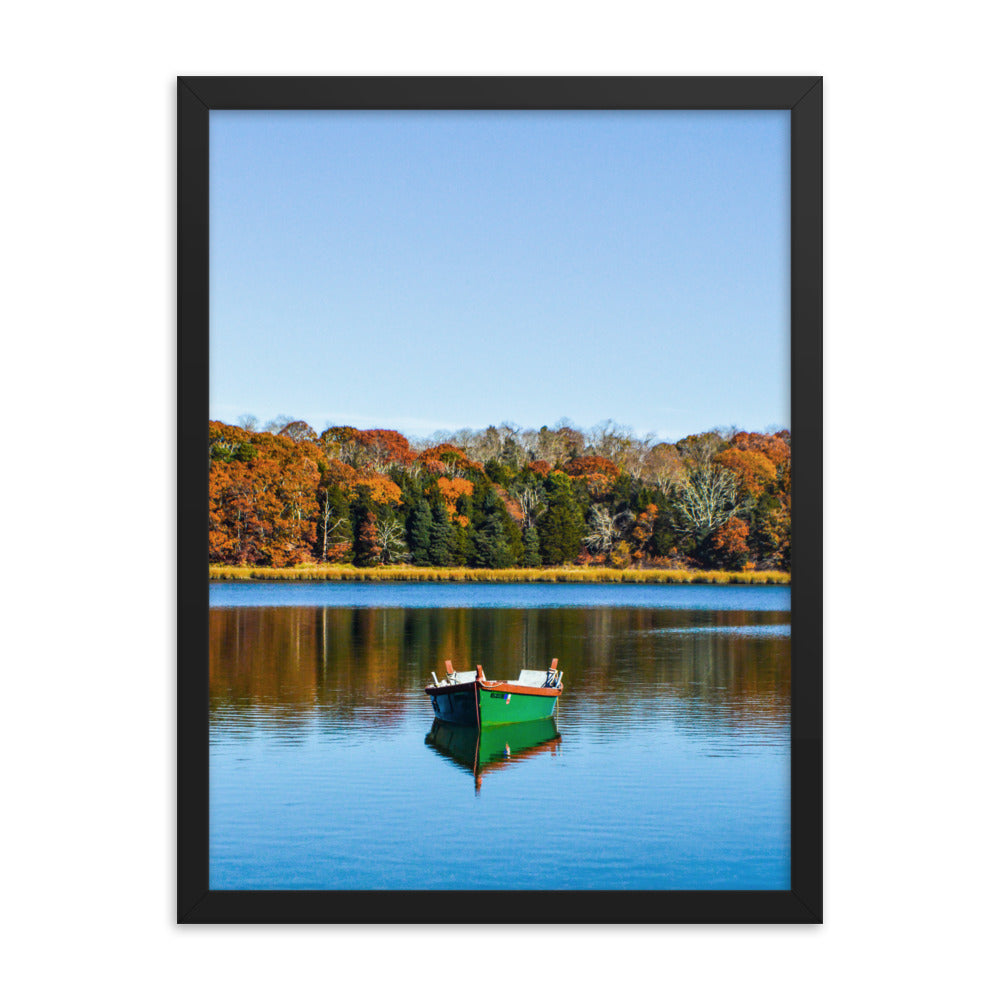 Boat on Salt Pond, Cape Cod - Framed Print