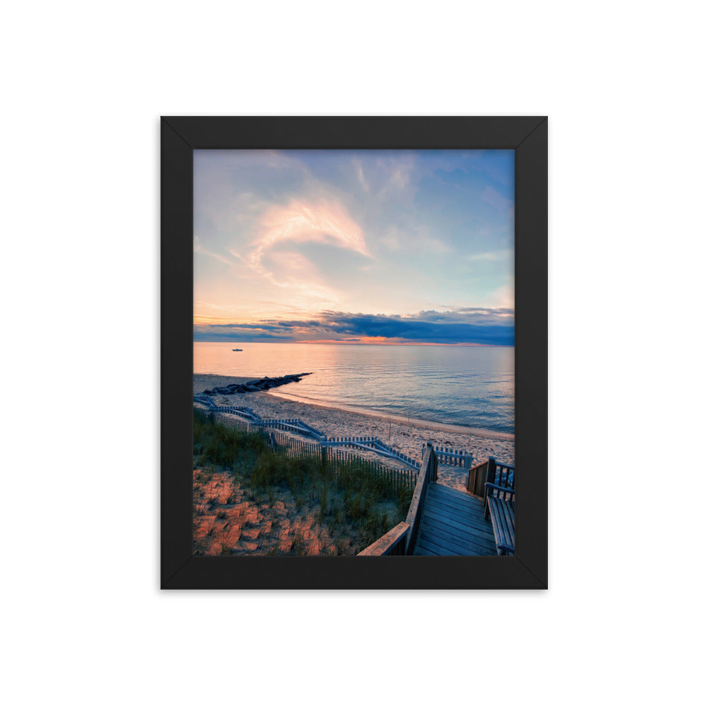 Dolphin Cloud Over Cape Cod Bay - Framed Print