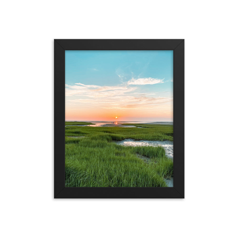 Sunset on Mant's Landing, Cape Cod - Framed Print