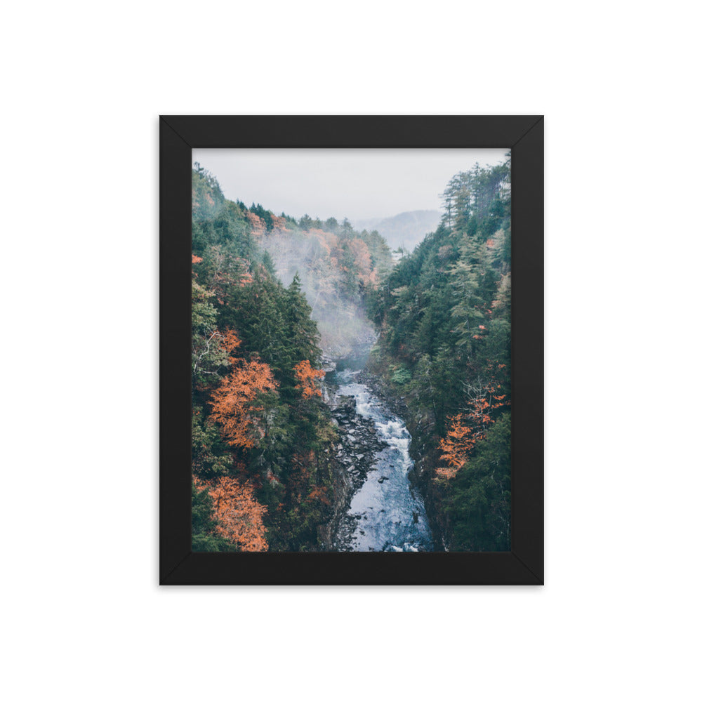 Fog Over Quechee Gorge, Vermont - Framed Print
