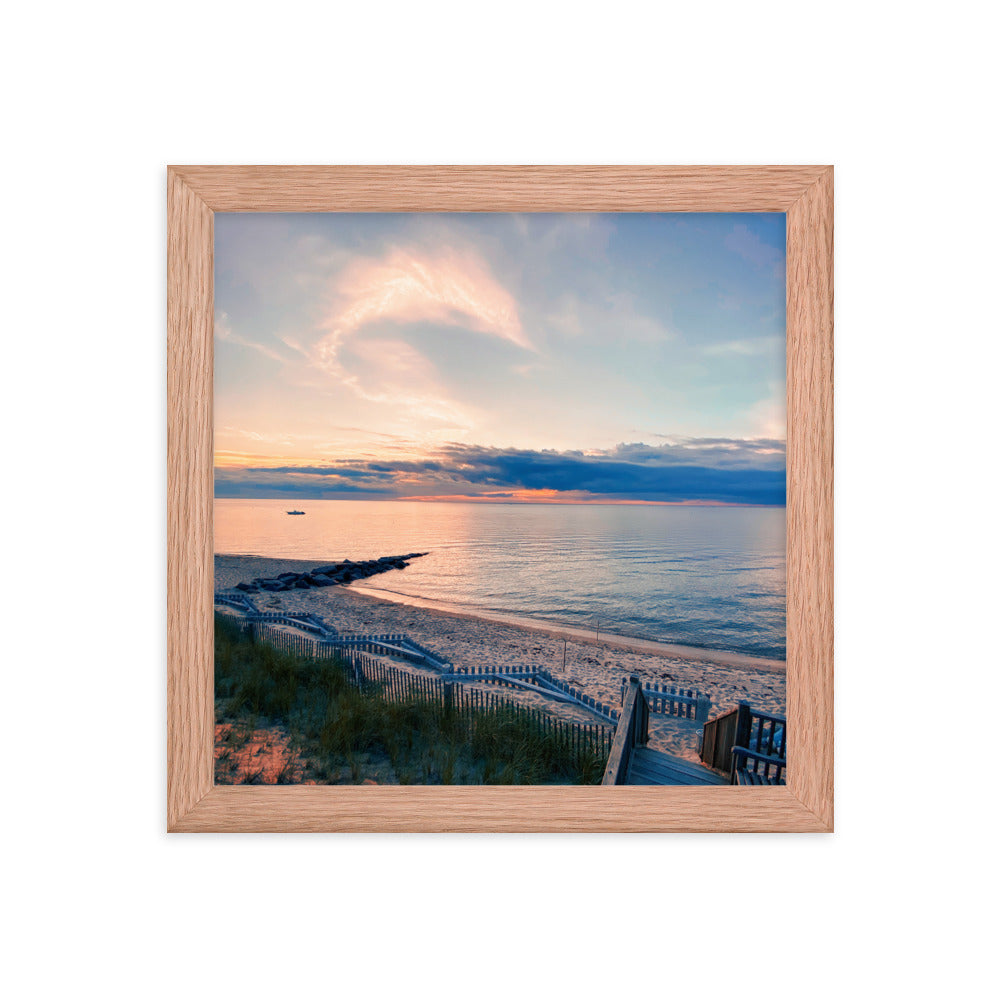 Dolphin Cloud Over Cape Cod Bay - Framed Print