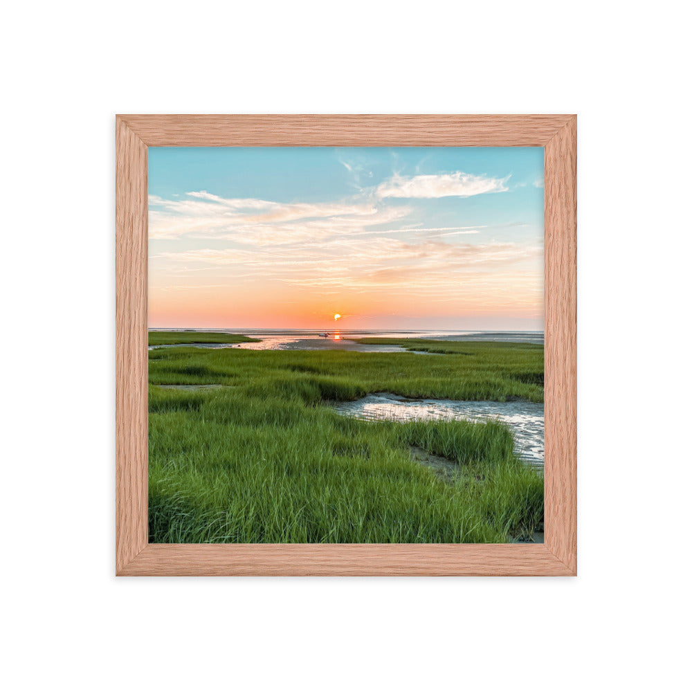 Sunset on Mant's Landing, Cape Cod - Framed Print