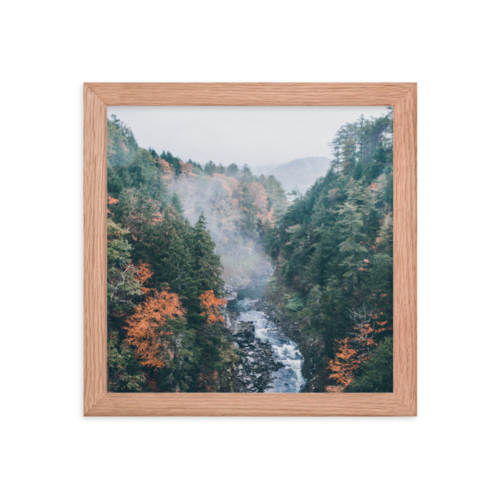 Fog Over Quechee Gorge, Vermont - Framed Print