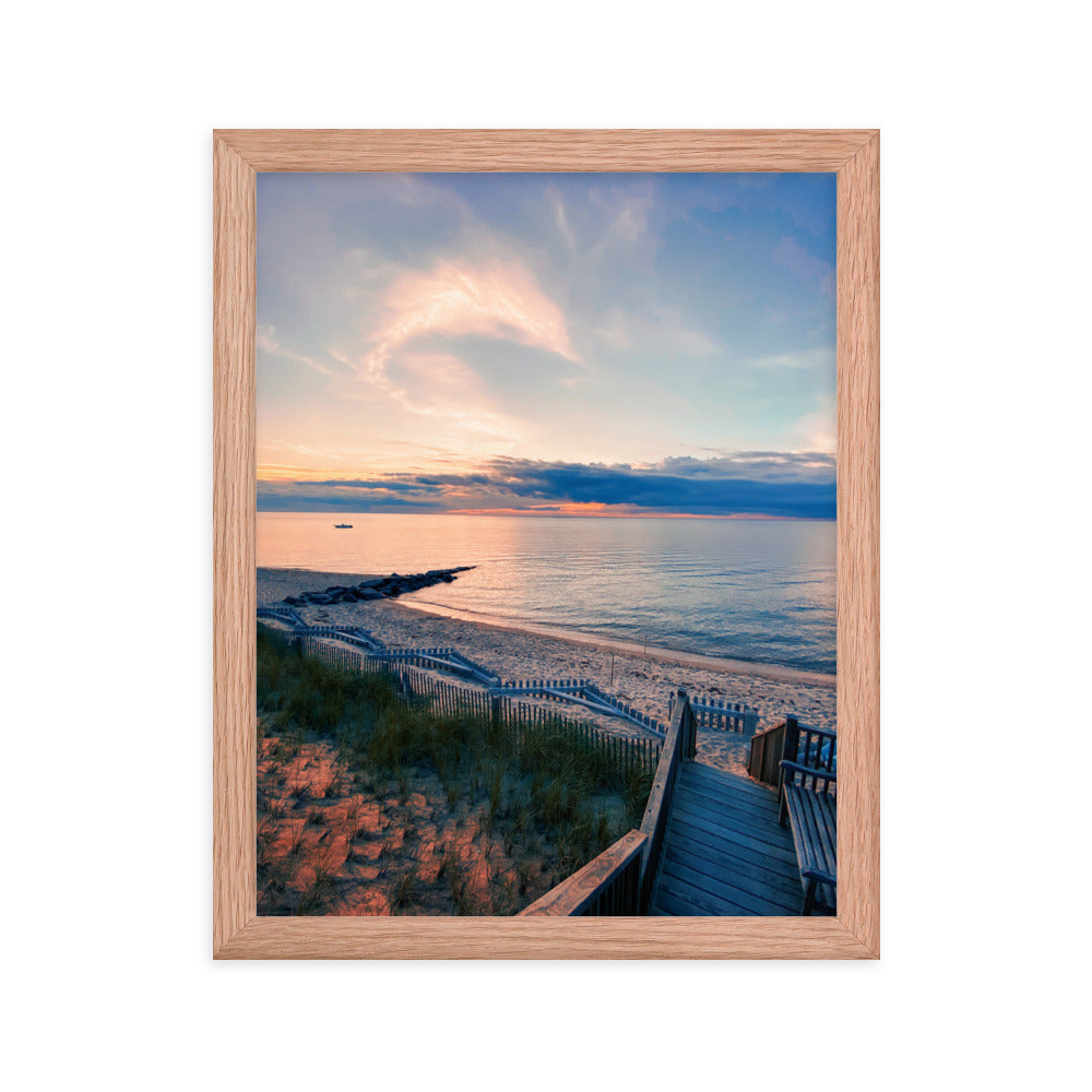 Dolphin Cloud Over Cape Cod Bay - Framed Print