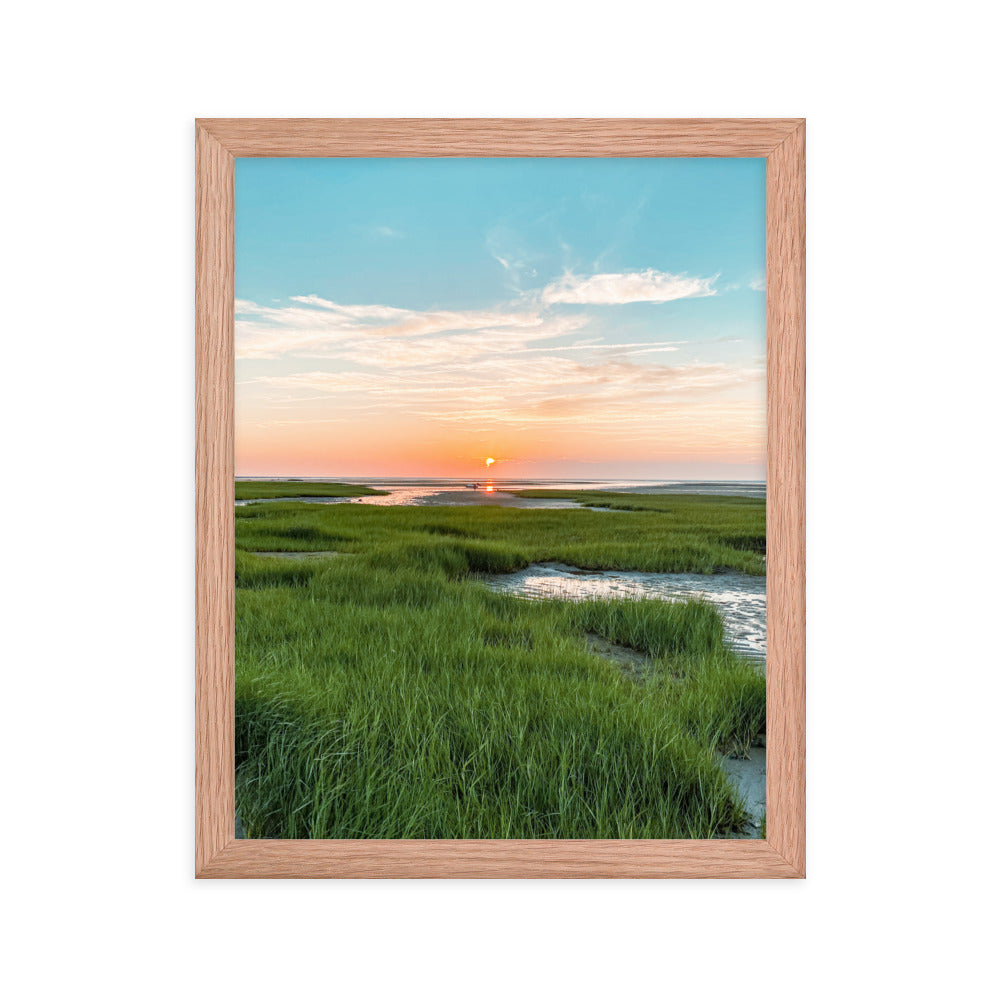 Sunset on Mant's Landing, Cape Cod - Framed Print