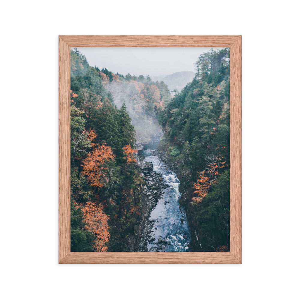 Fog Over Quechee Gorge, Vermont - Framed Print