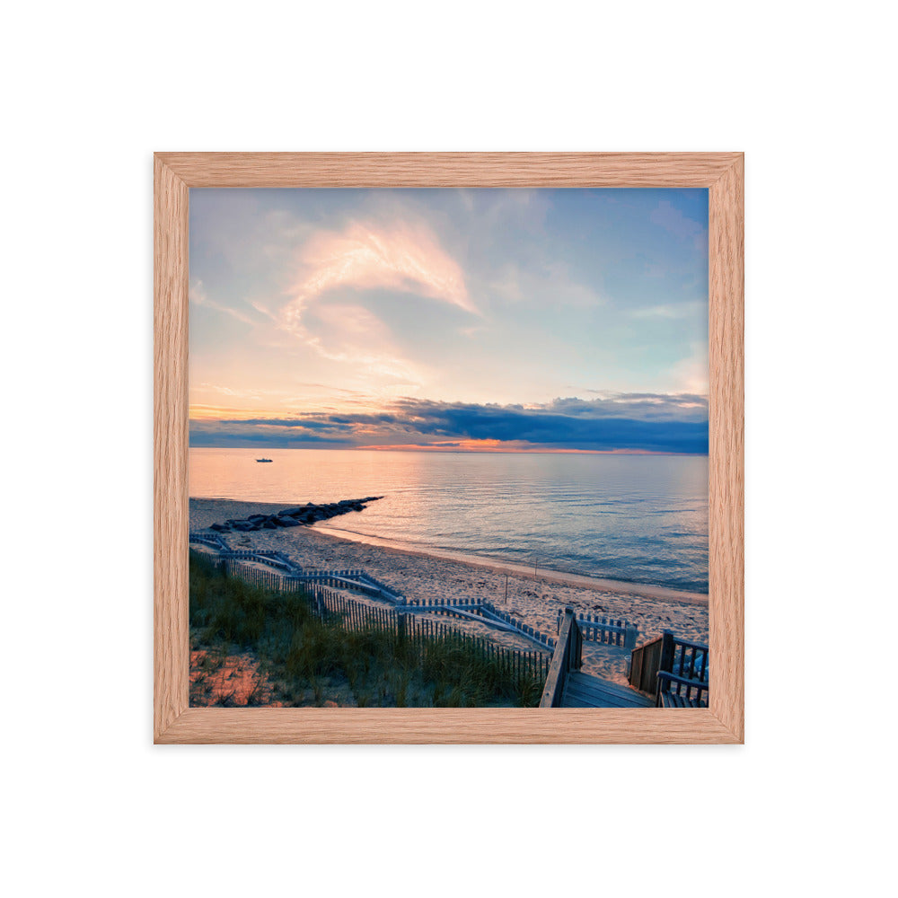 Dolphin Cloud Over Cape Cod Bay - Framed Print
