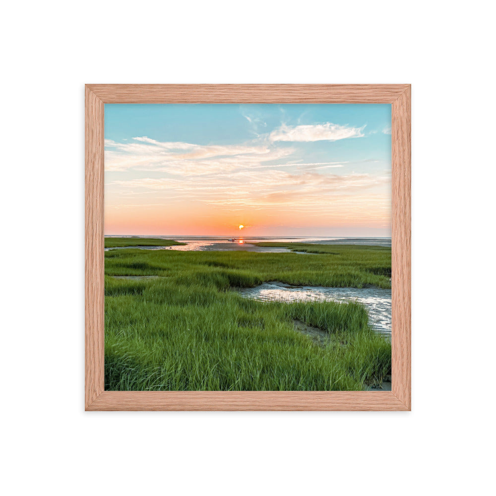 Sunset on Mant's Landing, Cape Cod - Framed Print