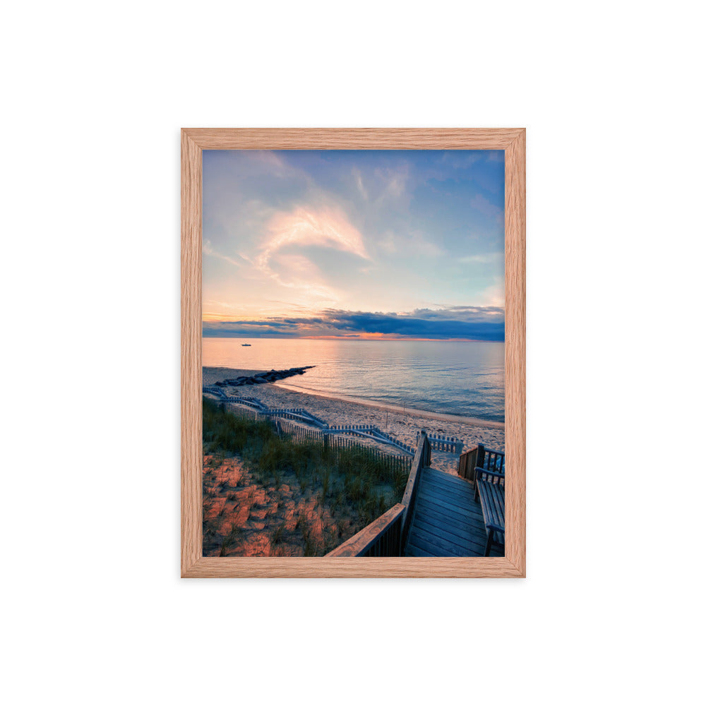 Dolphin Cloud Over Cape Cod Bay - Framed Print