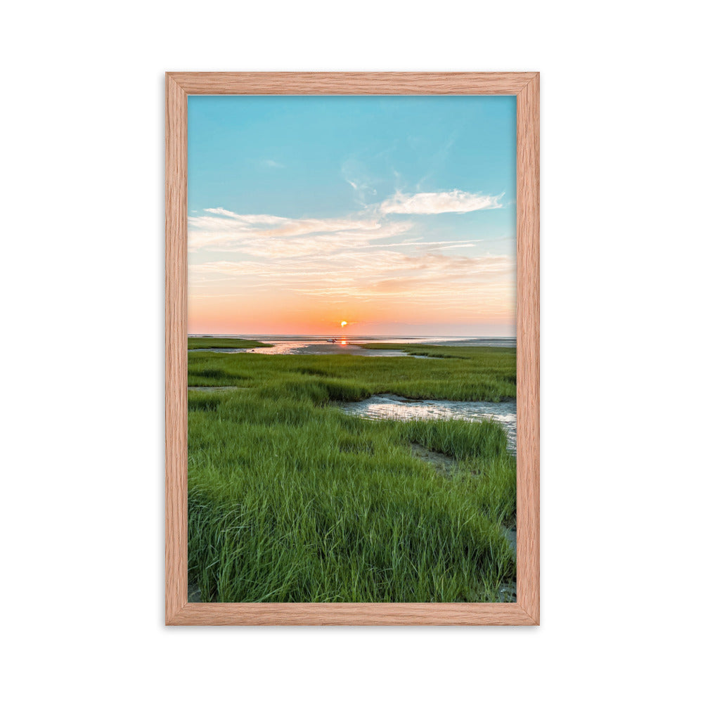 Sunset on Mant's Landing, Cape Cod - Framed Print