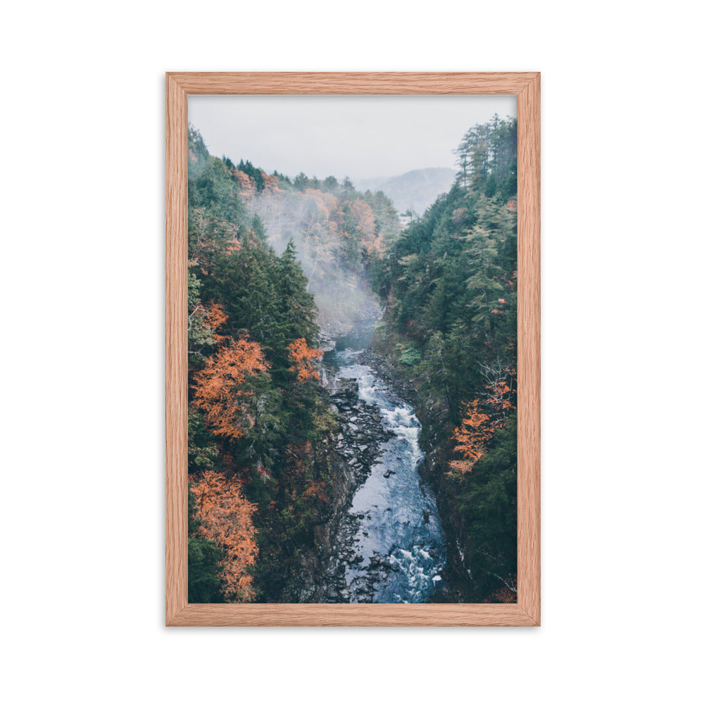 Fog Over Quechee Gorge, Vermont - Framed Print
