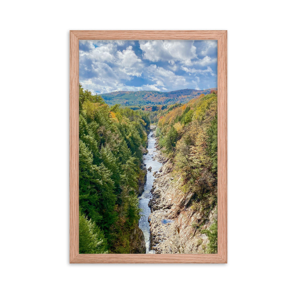 Clouds Over Quechee Gorge, Vermont - Framed Print