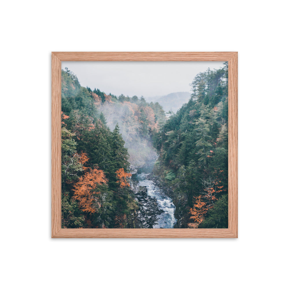 Fog Over Quechee Gorge, Vermont - Framed Print