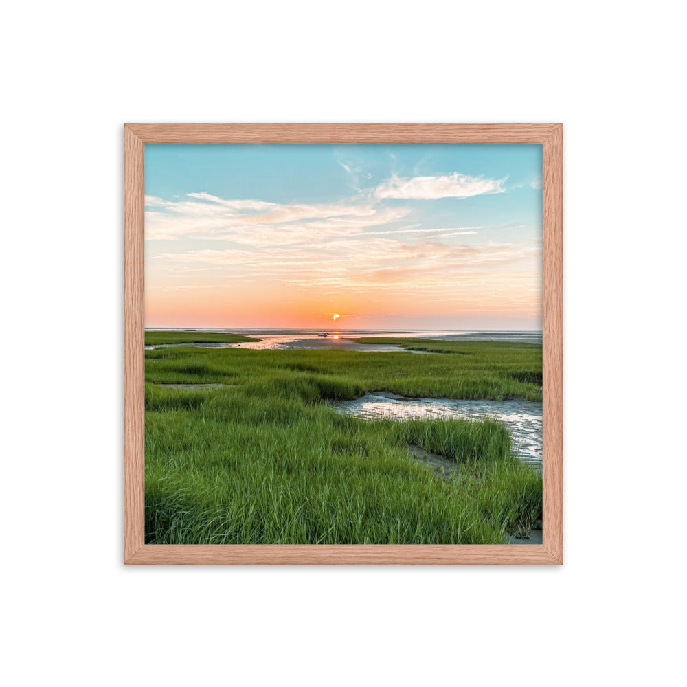 Sunset on Mant's Landing, Cape Cod - Framed Print