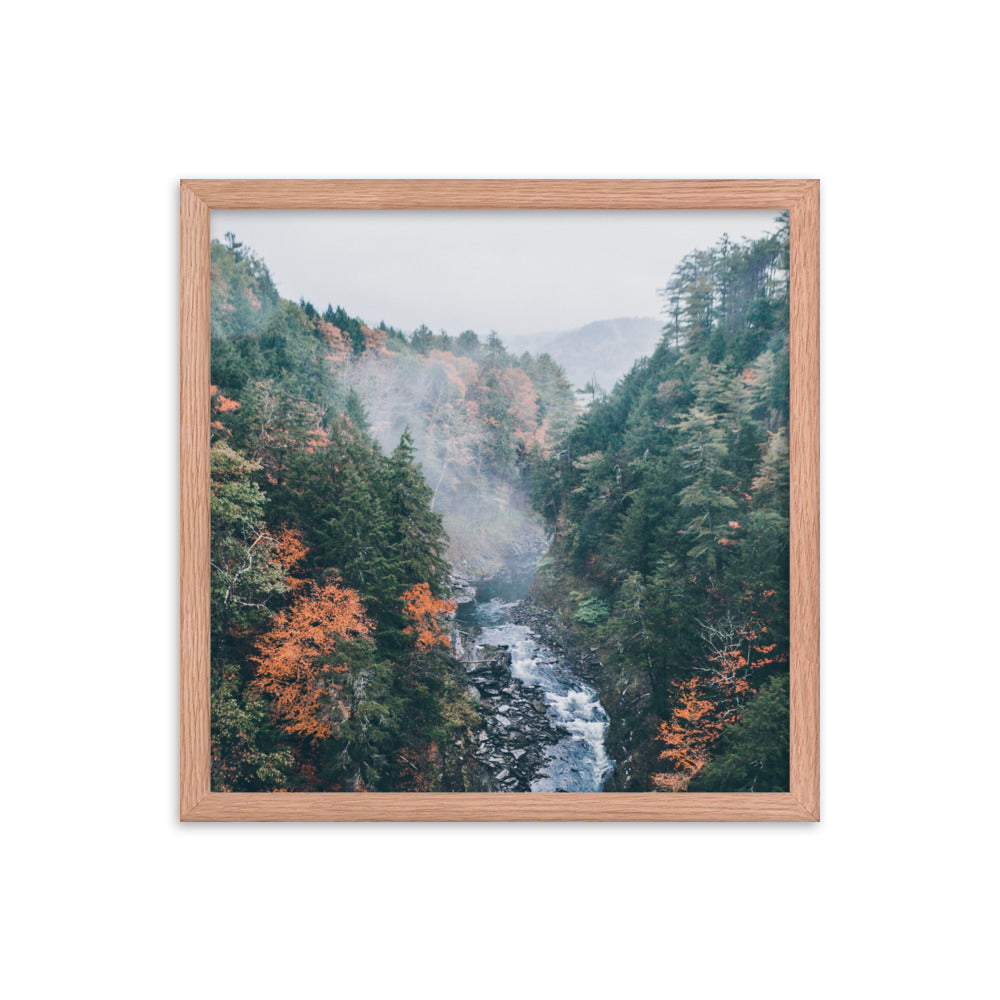 Fog Over Quechee Gorge, Vermont - Framed Print
