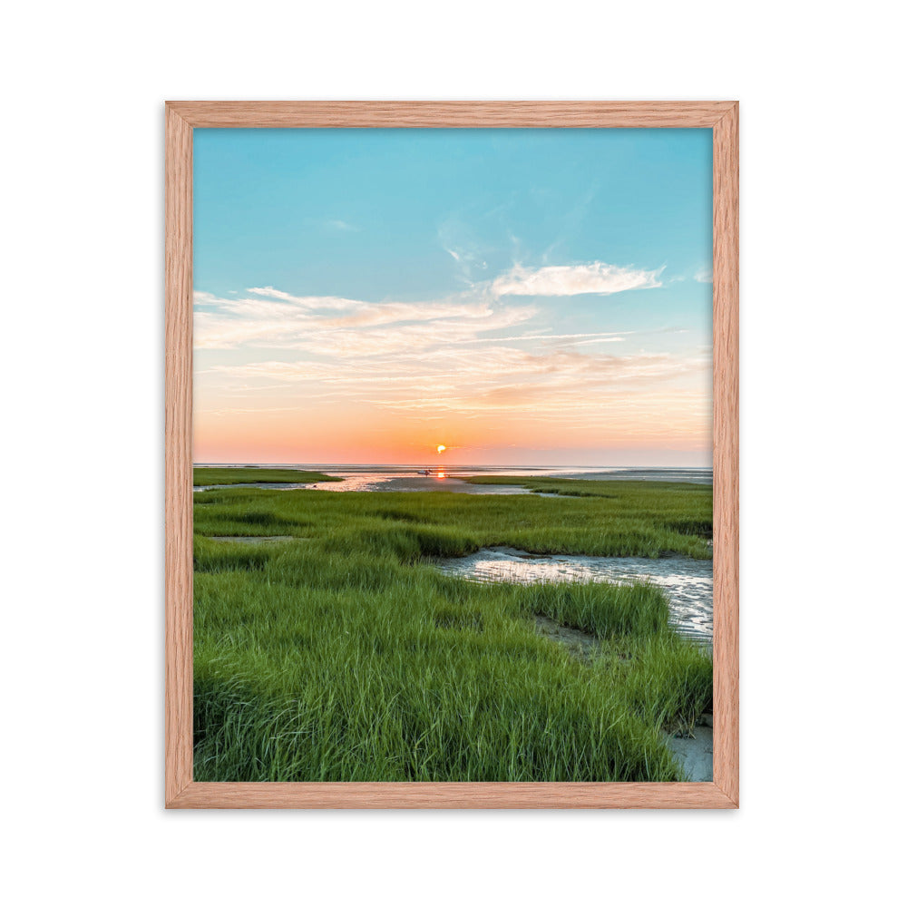 Sunset on Mant's Landing, Cape Cod - Framed Print