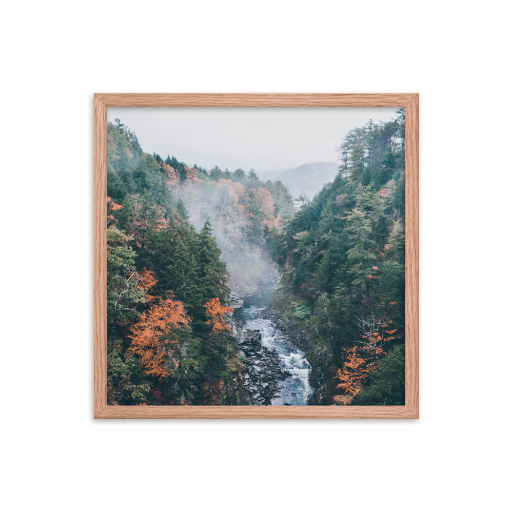 Fog Over Quechee Gorge, Vermont - Framed Print