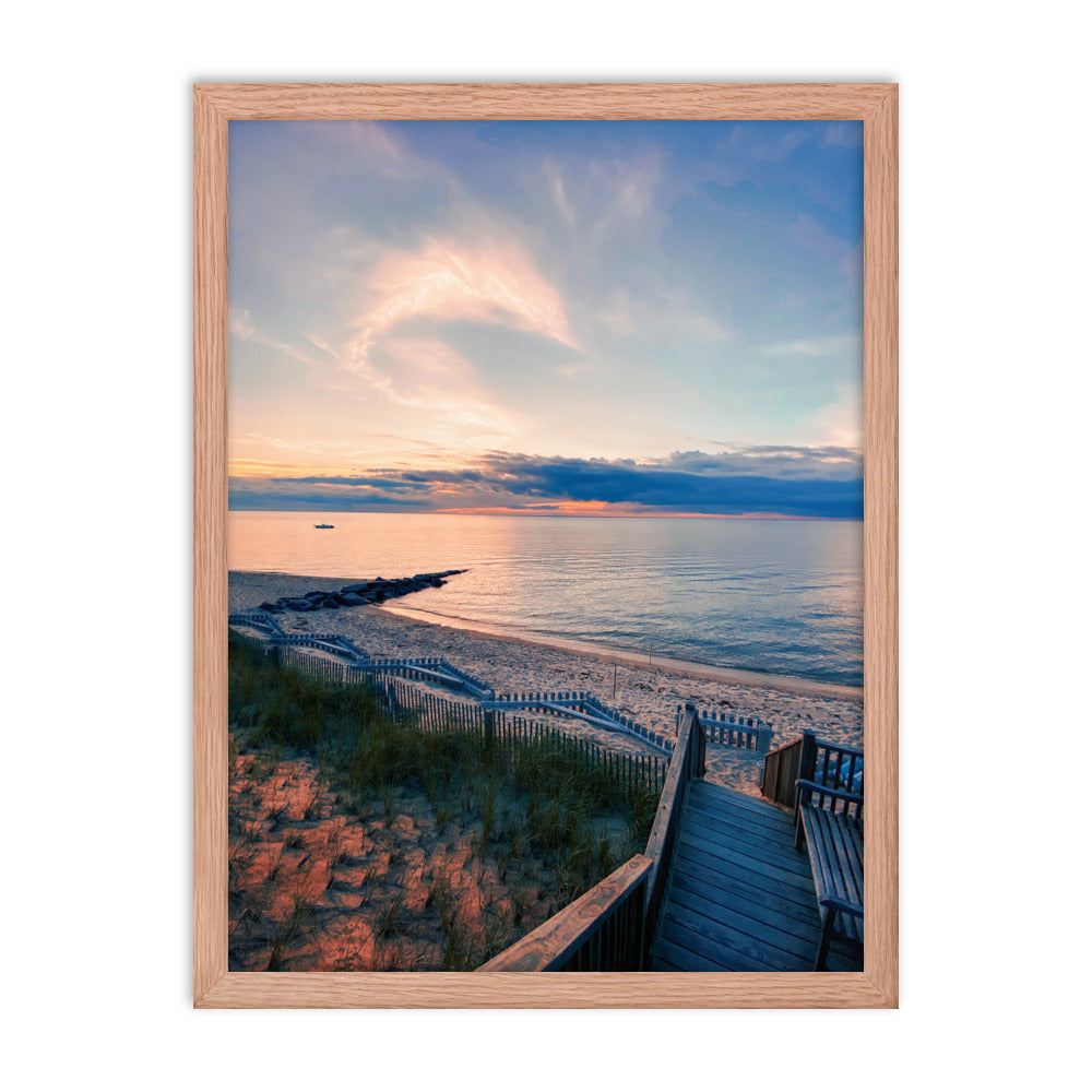 Dolphin Cloud Over Cape Cod Bay - Framed Print
