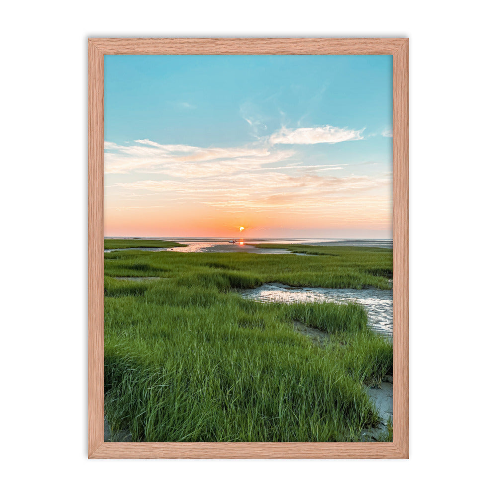 Sunset on Mant's Landing, Cape Cod - Framed Print