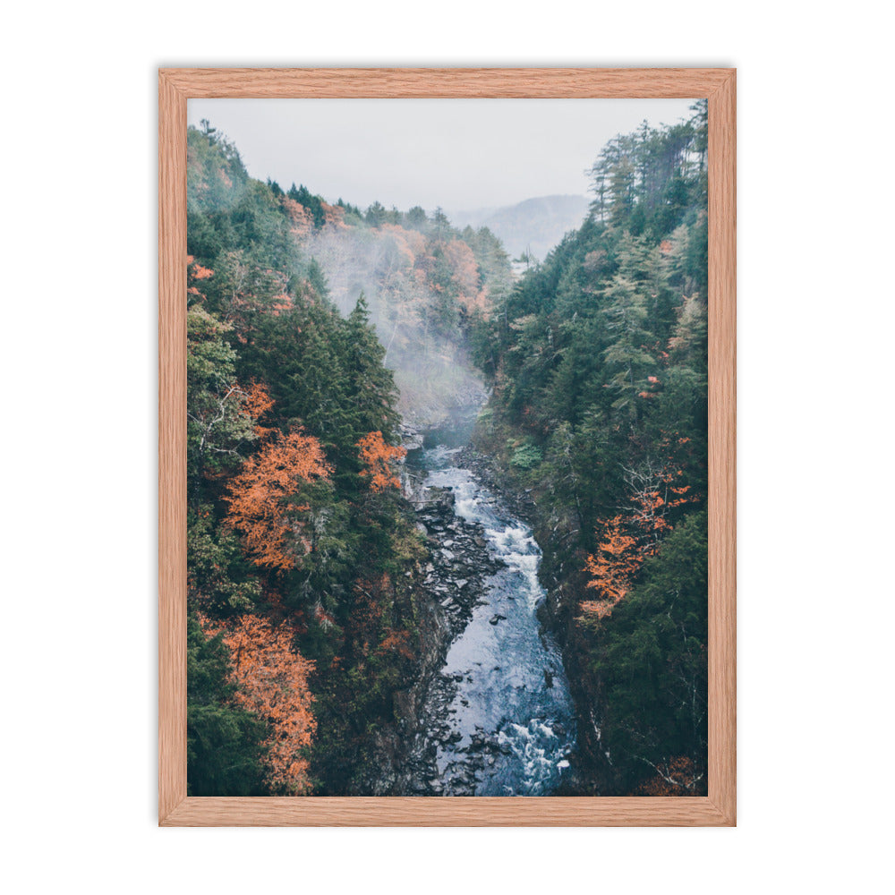 Fog Over Quechee Gorge, Vermont - Framed Print
