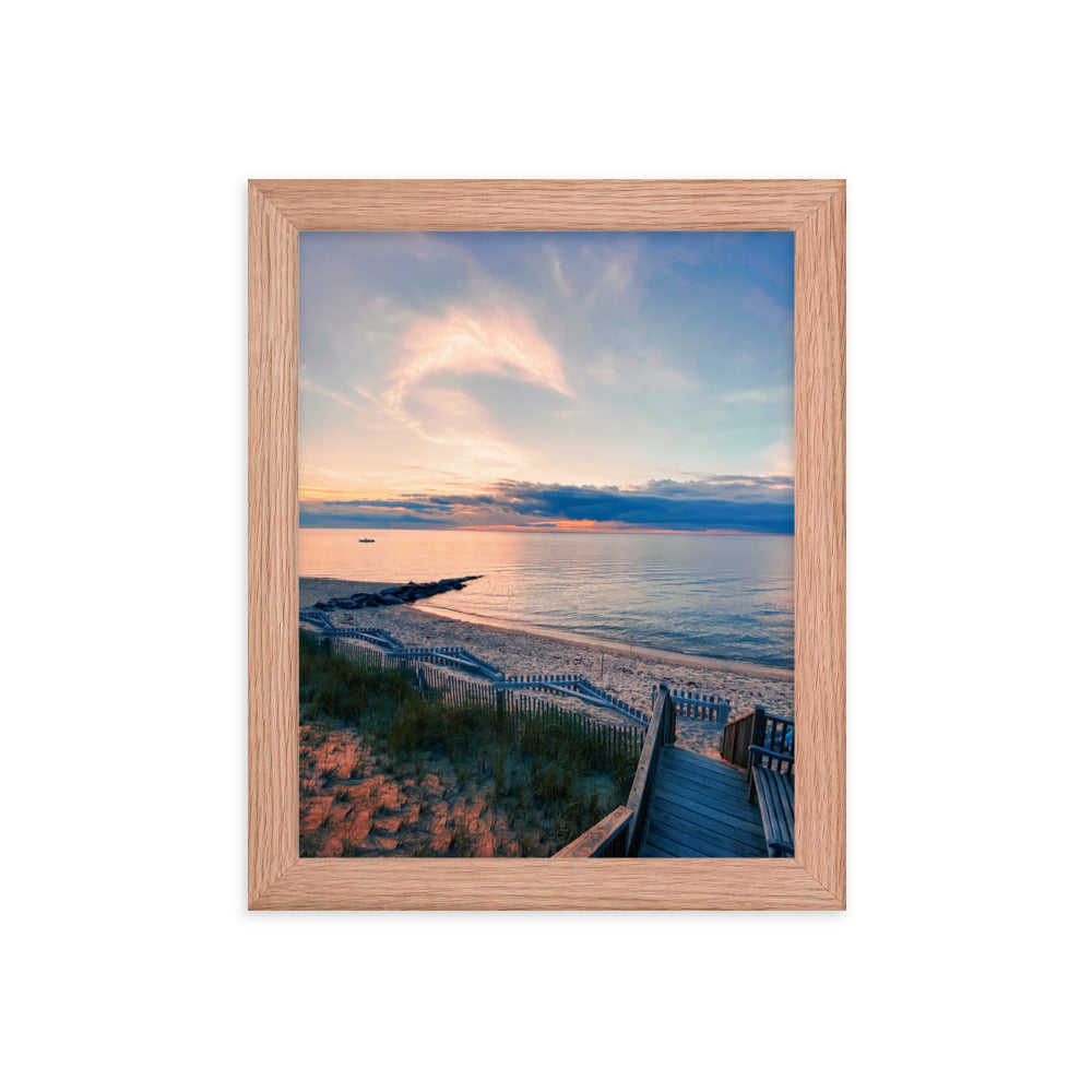 Dolphin Cloud Over Cape Cod Bay - Framed Print