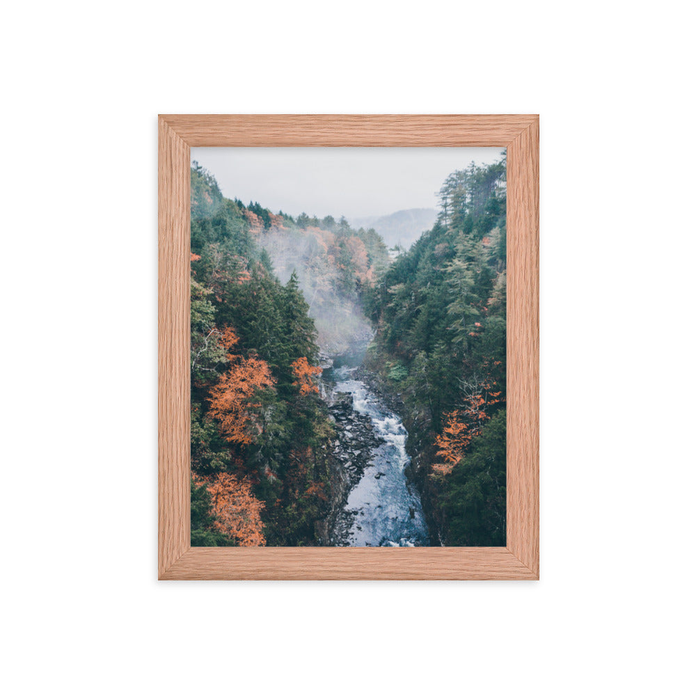 Fog Over Quechee Gorge, Vermont - Framed Print