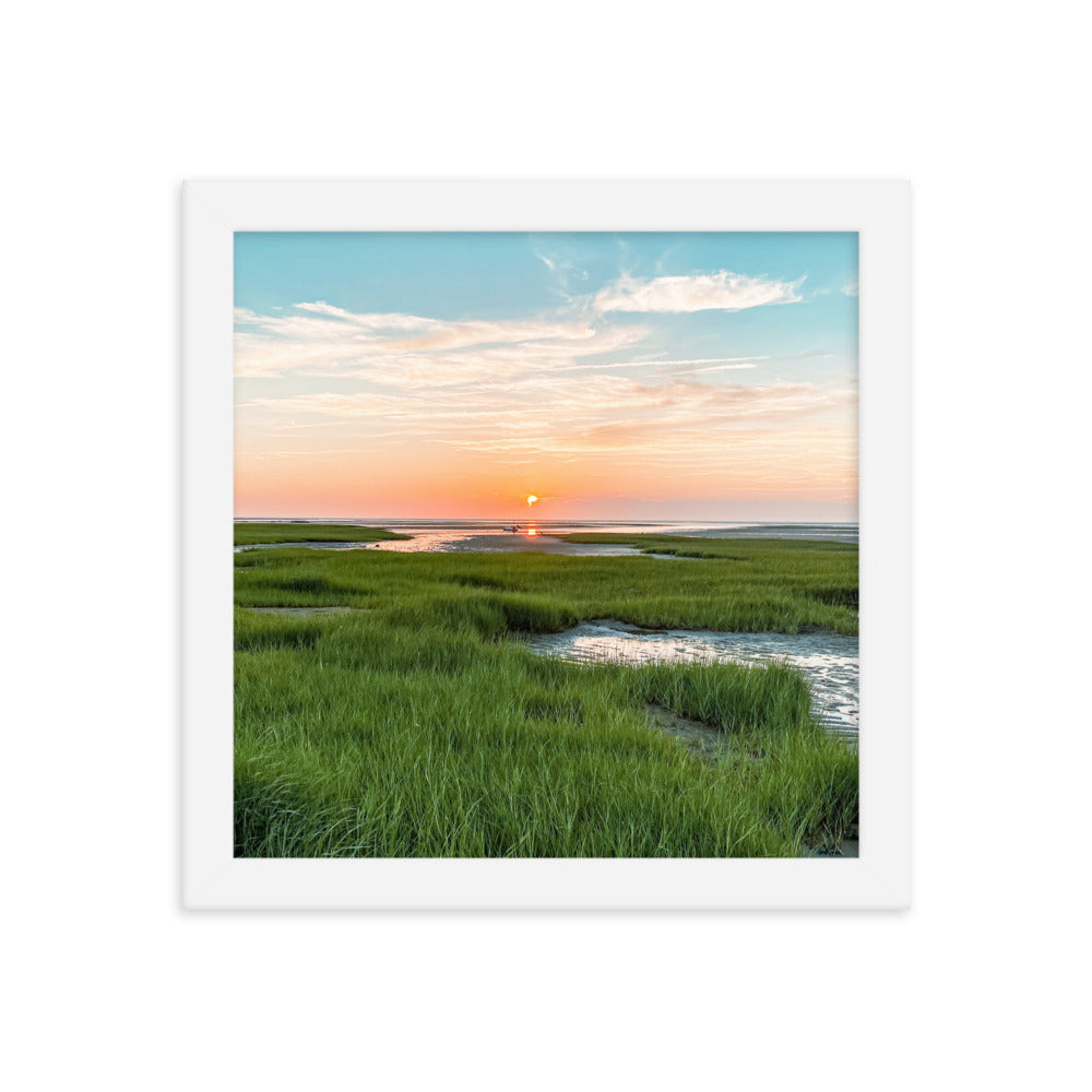Sunset on Mant's Landing, Cape Cod - Framed Print
