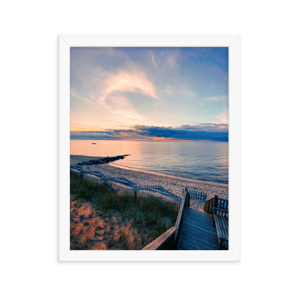 Dolphin Cloud Over Cape Cod Bay - Framed Print