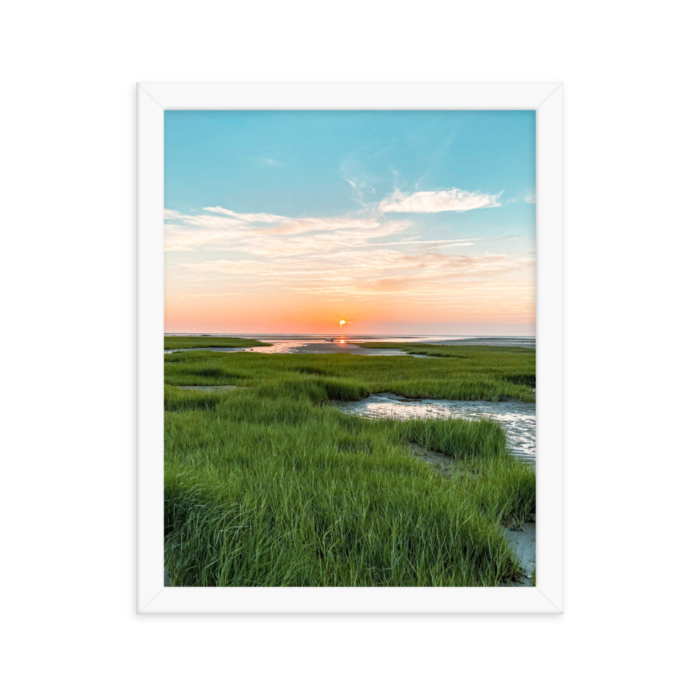 Sunset on Mant's Landing, Cape Cod - Framed Print