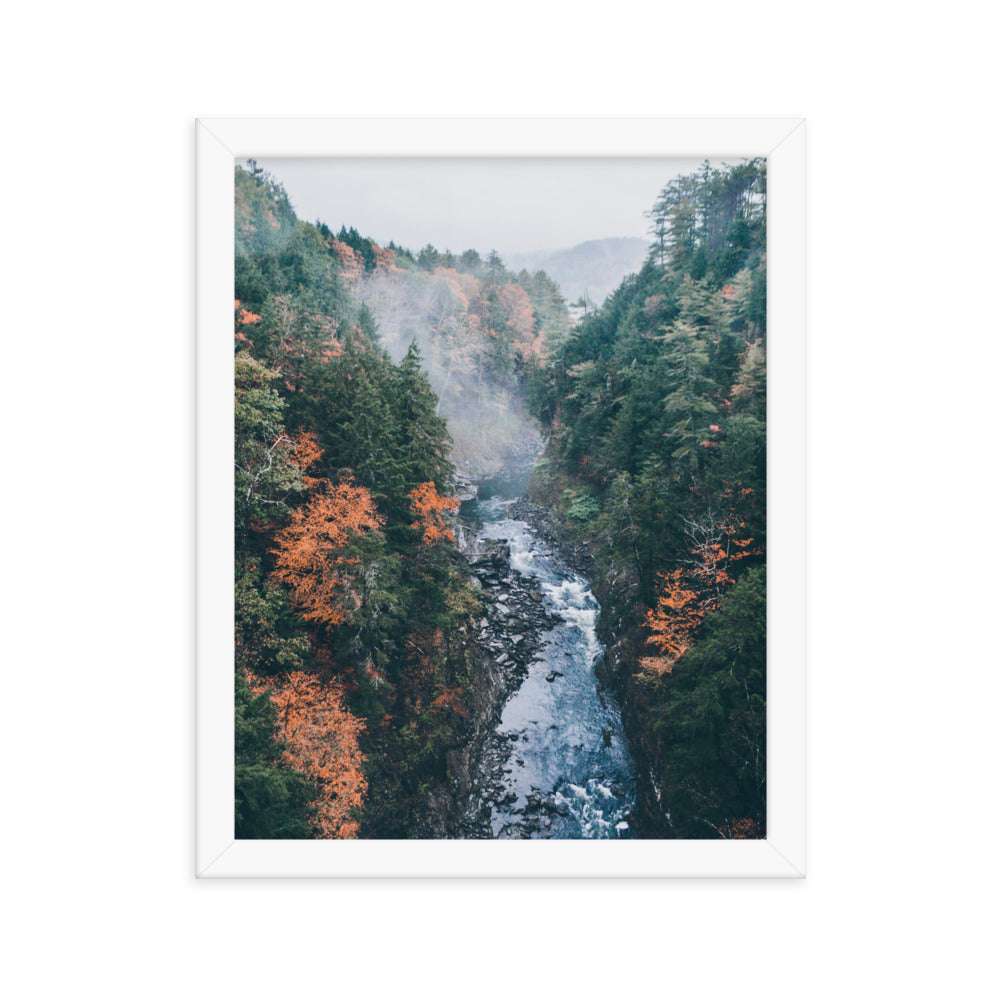 Fog Over Quechee Gorge, Vermont - Framed Print