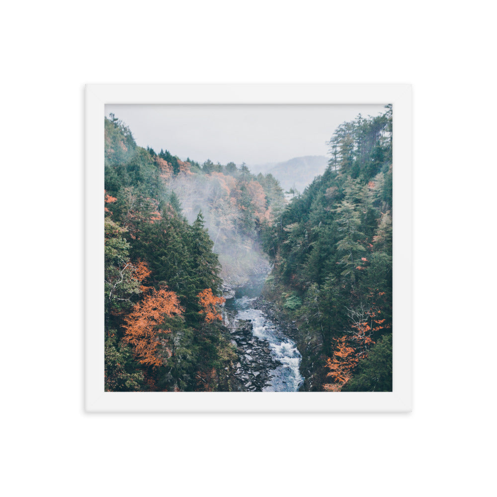 Fog Over Quechee Gorge, Vermont - Framed Print