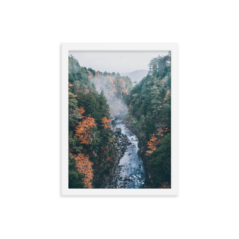 Fog Over Quechee Gorge, Vermont - Framed Print